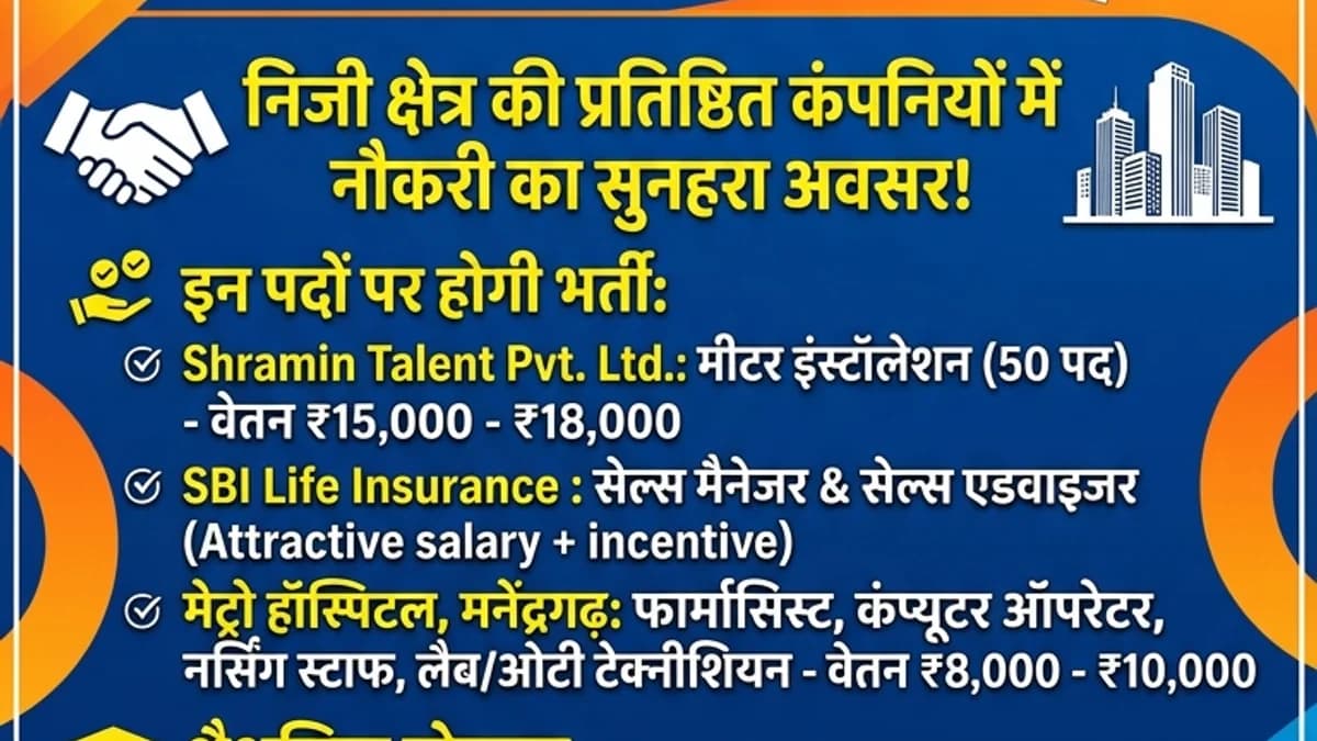 एमसीबी जिले में 24 जुलाई को लगेगा विशाल रोजगार मेला, युवाओं को मिलेंगे नौकरी के सुनहरे अवसर
